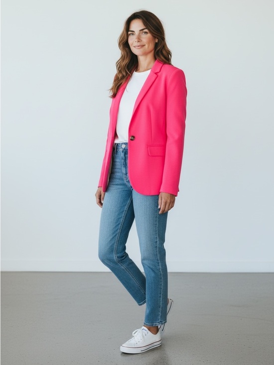 H&M Jackets & Blazers - H&M Women's Hot Pink Tailored Blazer